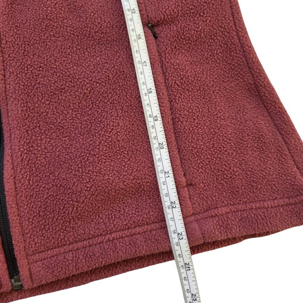 Eddie Bauer Fleece Vest Jacket Women's Size S Maroon Full Zip Sleeveless Hiking - Picture 7 of 8